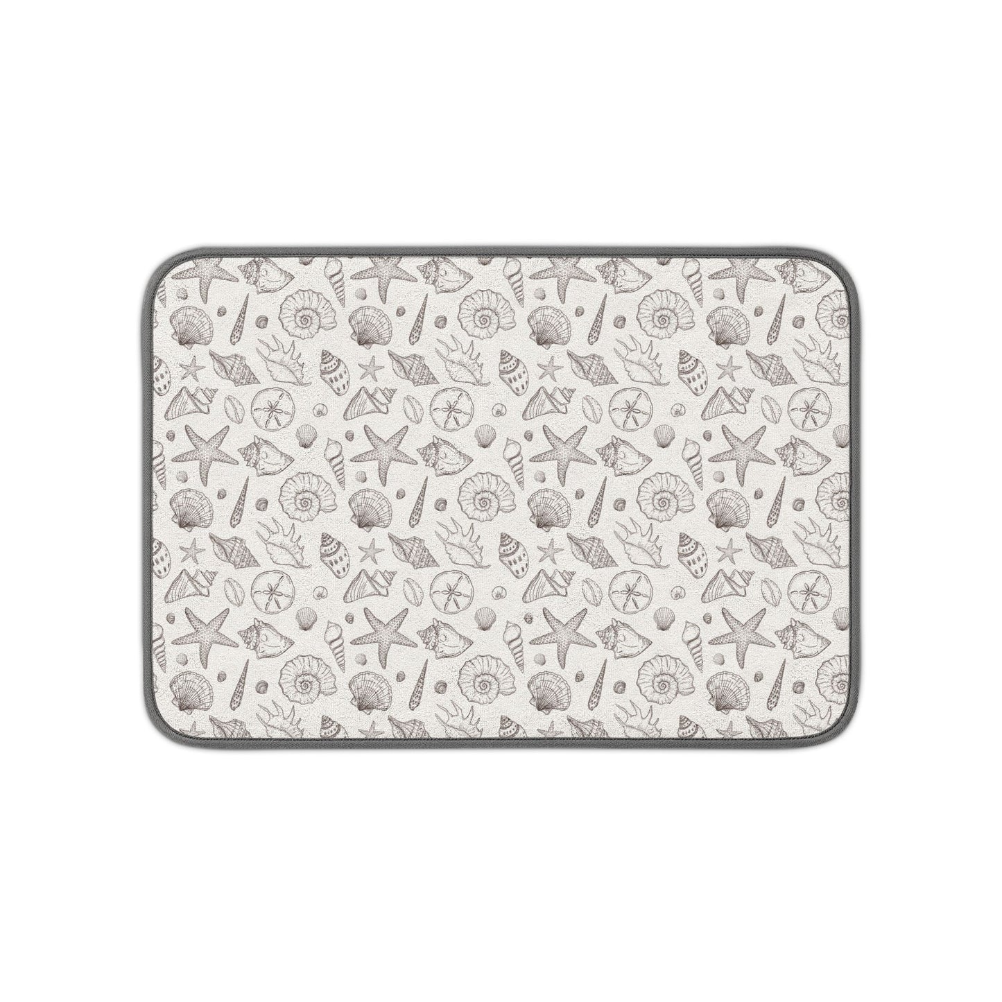 Seashell Microfiber Kitchen Dish Mat