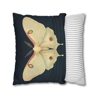 Luna Moth Faux Suede Pillow Cover