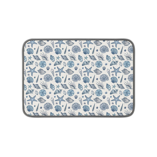 Seashell Microfiber Kitchen Dish Mat