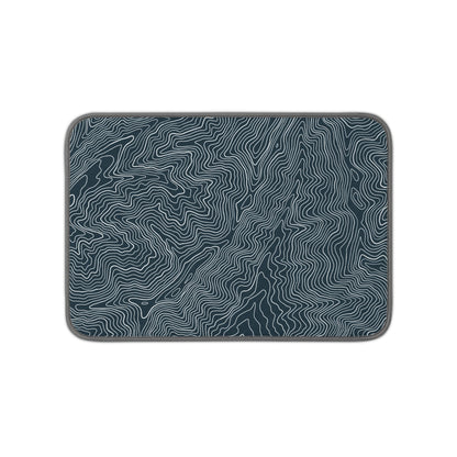 Topo Map Microfiber Kitchen Dish Mat