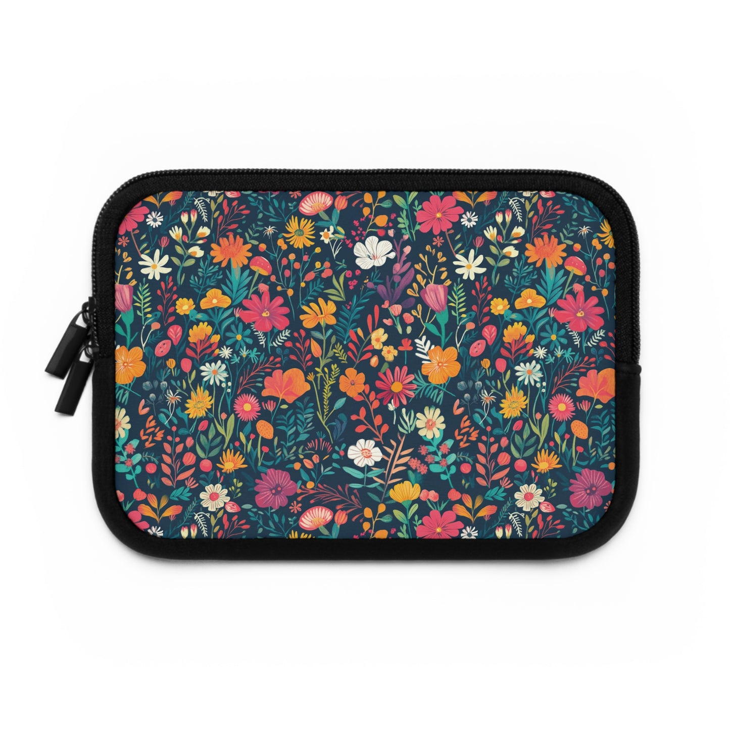 Vibrant Retro Floral Laptop Sleeve