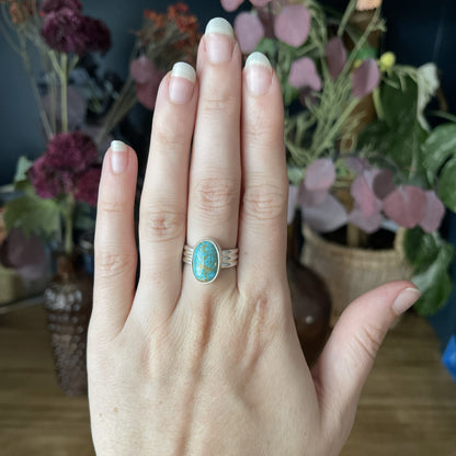 Turquoise Triple Band Ring