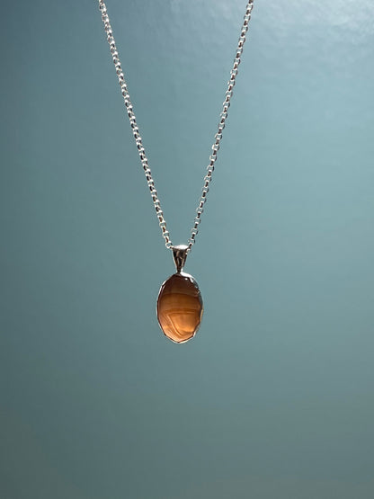 Open-backed Botswana Agate necklace