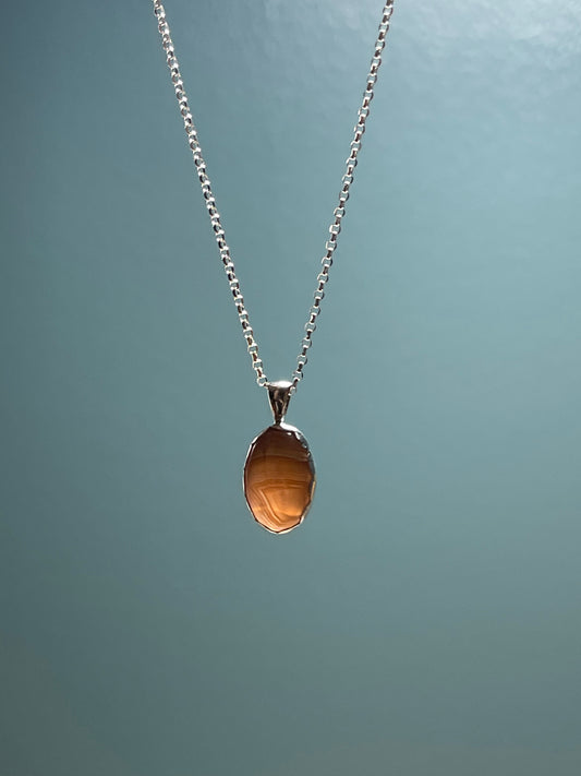 Open-backed Botswana Agate necklace