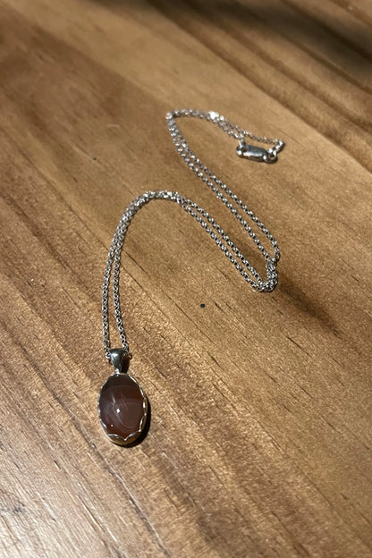 Open-backed Botswana Agate necklace