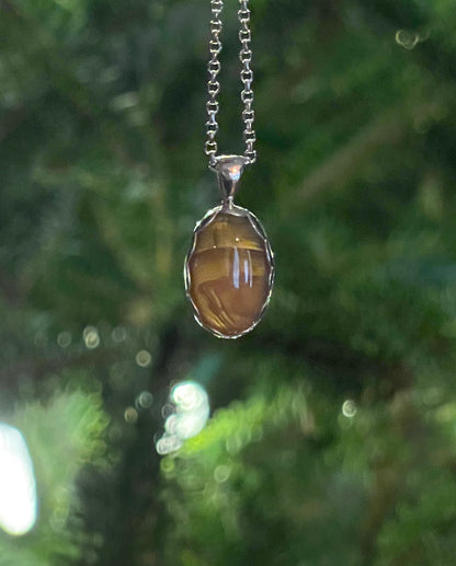 Open-backed Botswana Agate necklace