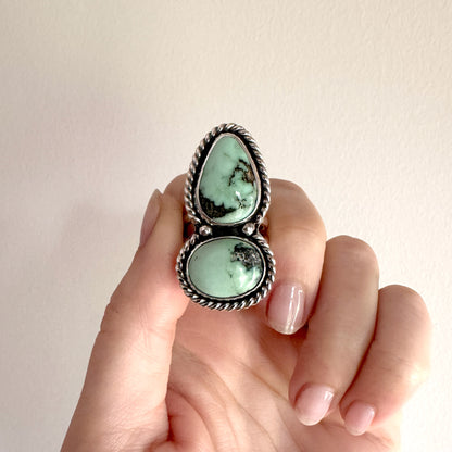Double Variscite Statement Ring