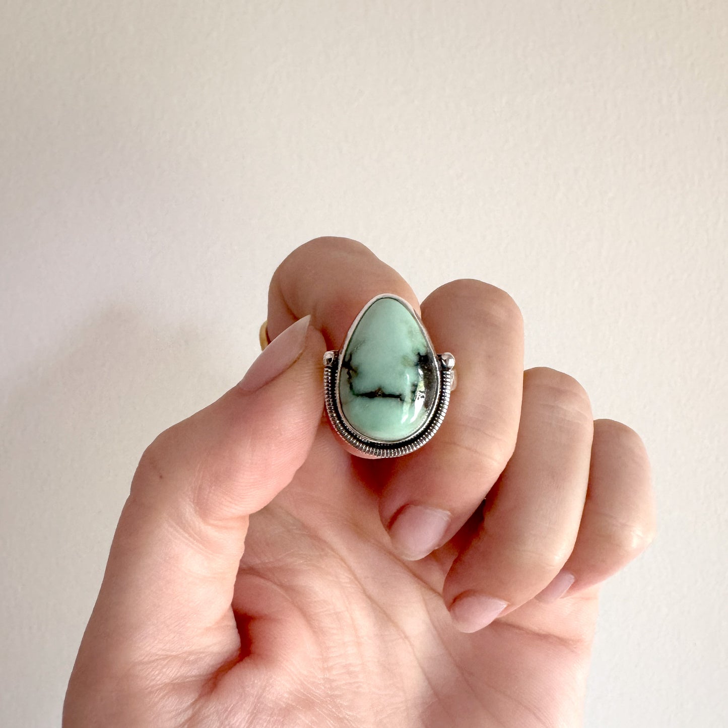 Variscite Horseshoe Statement Ring