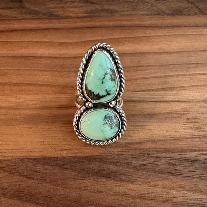 Double Variscite Statement Ring