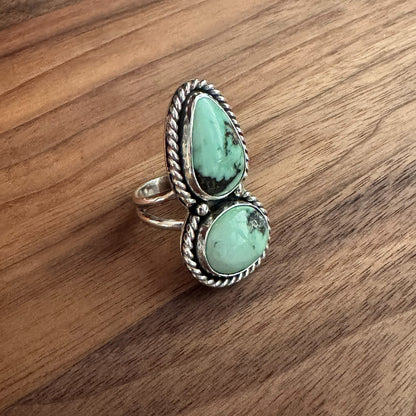 Double Variscite Statement Ring