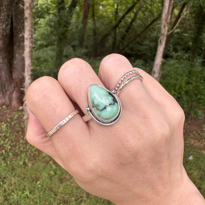 Variscite Horseshoe Statement Ring