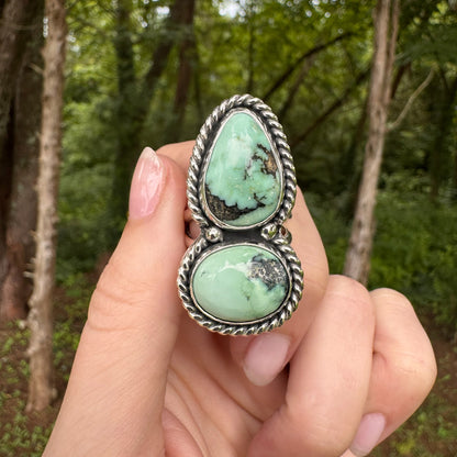 Double Variscite Statement Ring