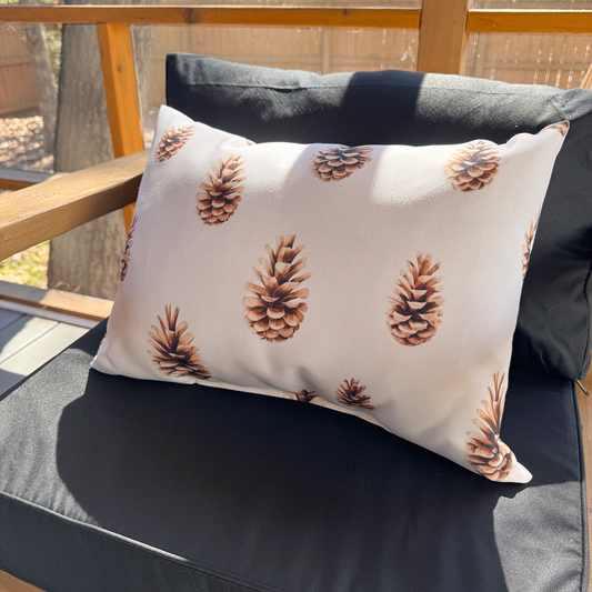 Pinecone Pattern Outdoor Pillow