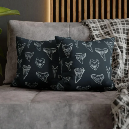 Sharks Teeth Faux Suede Pillowcase