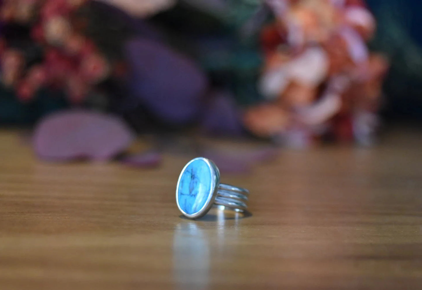 Turquoise Triple Band Ring