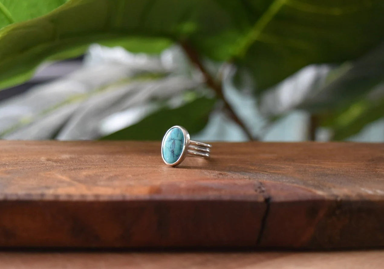 Turquoise Triple Band Ring